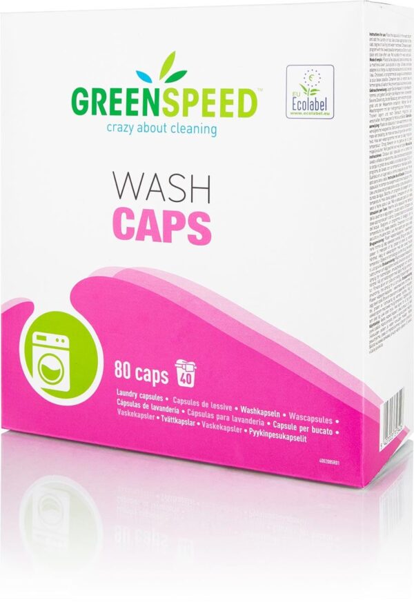 Greenspeed Wash Caps wasmiddel, pak van 80 capsules